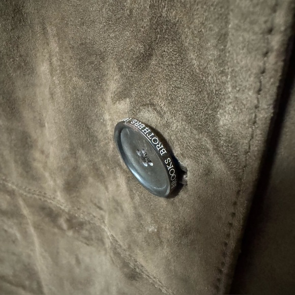 Brooks Brothers Brown Suede Jacket Womens Large Leather Coat Old Money Preppy - Picture 6 of 7